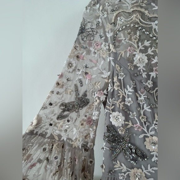 RARE FIND Needle & Thread Dragonfly Maxi Dress in Dusk Blue Size 4 - Picture 8 of 10